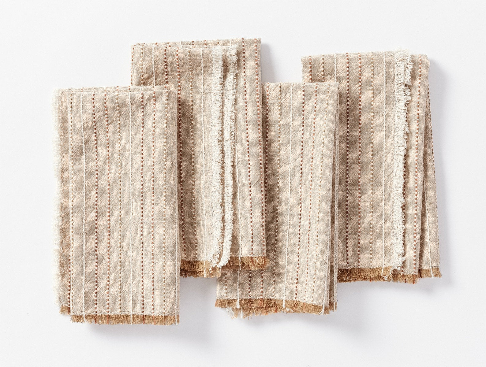 Coyuchi Fringe Stripe Napkins