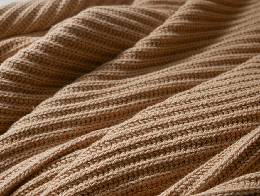 Madrone Knit Organic Throw | Coyuchi Cotton