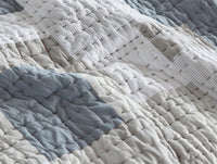 Seascape Patchwork Organic Quilt - Renewed