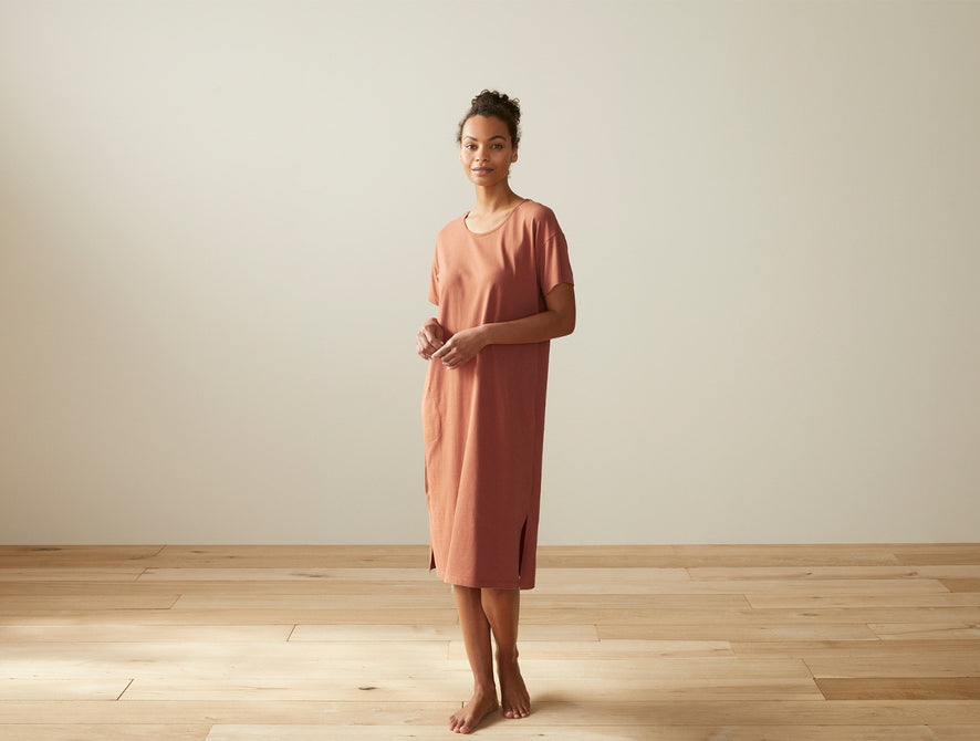 Women's Solstice Organic Lounge Dress | Cinnamon