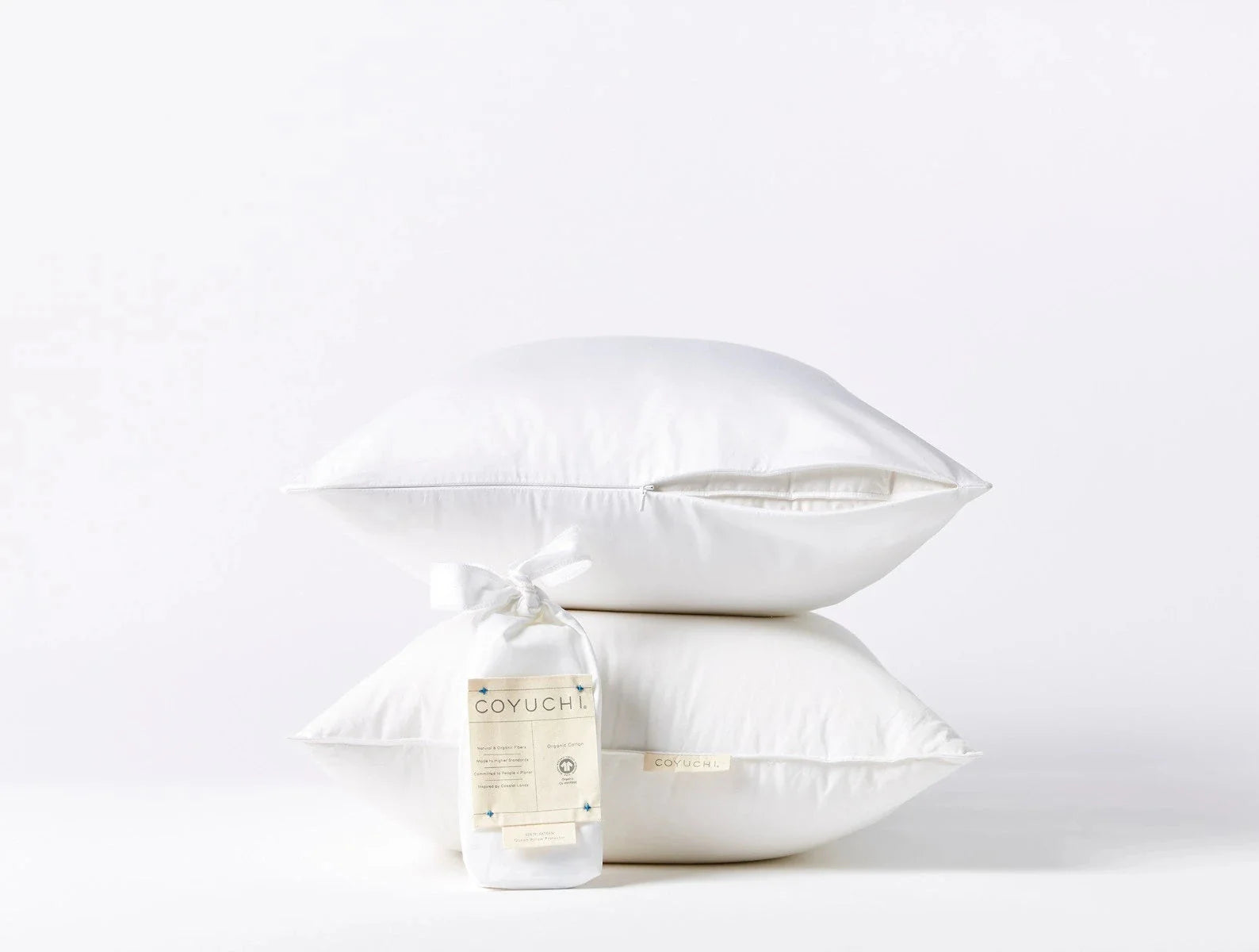 Down Pillows + Organic Protectors Bundle