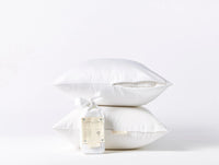 Down Feather Pillows + Protectors Set