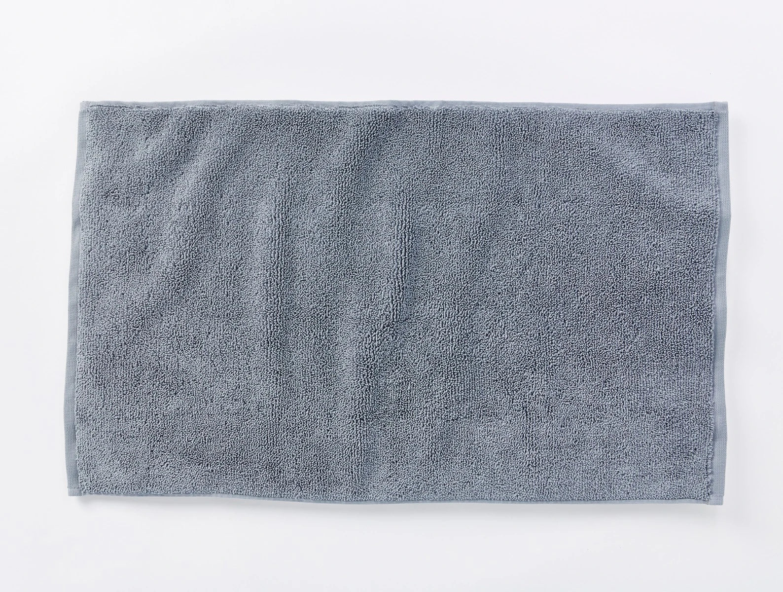 Coyuchi Cloud Loom 4-Piece Organic Cotton Bath Towel Set in Steel Blue