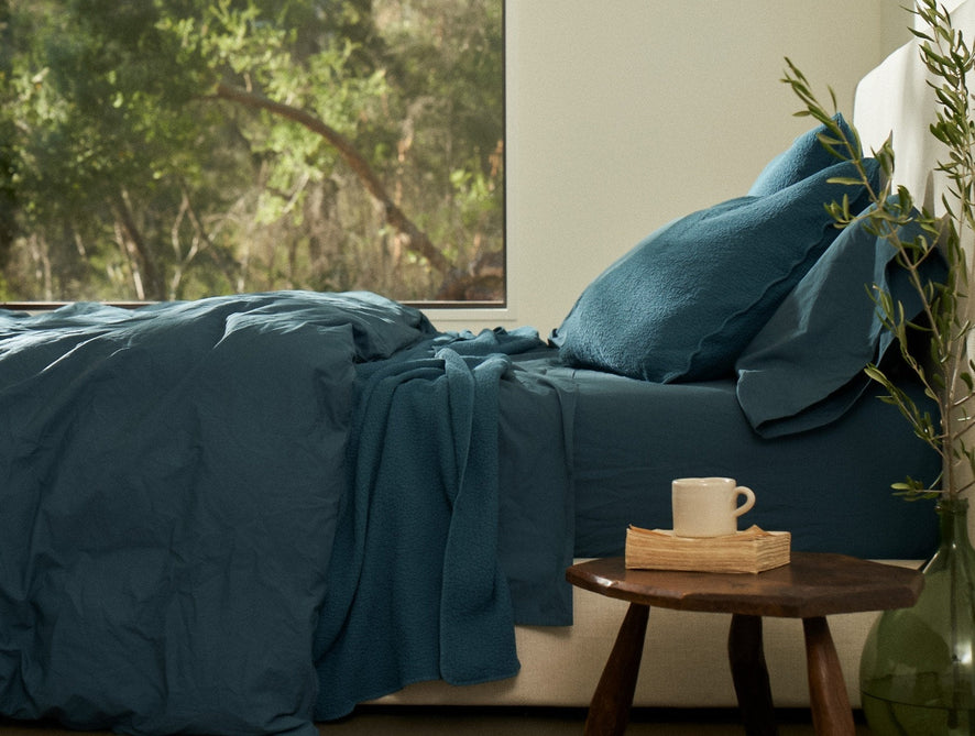 Cascade Organic Matelasse Sham | Rust