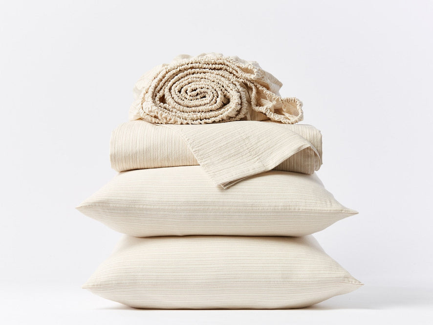 Organic Crinkled Percale Sheet Set