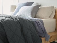 Diamond-Stitched Organic Cotton Comforter - Renewed