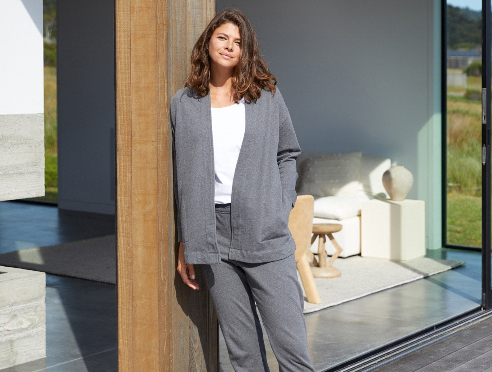 Women's Dillon Organic French Terry Cardigan 
