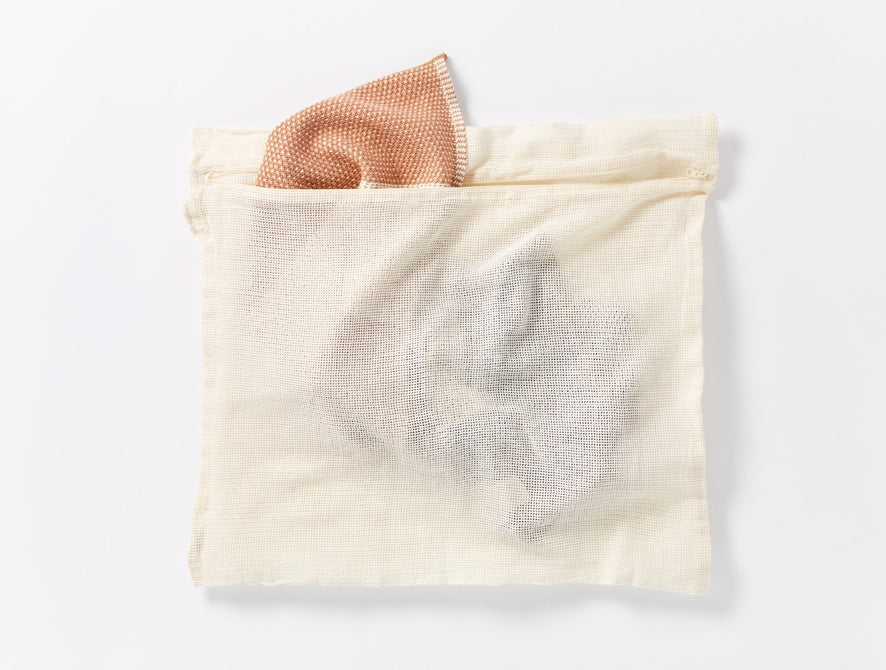 Organic Cotton Mesh Laundry Bag | Undyed