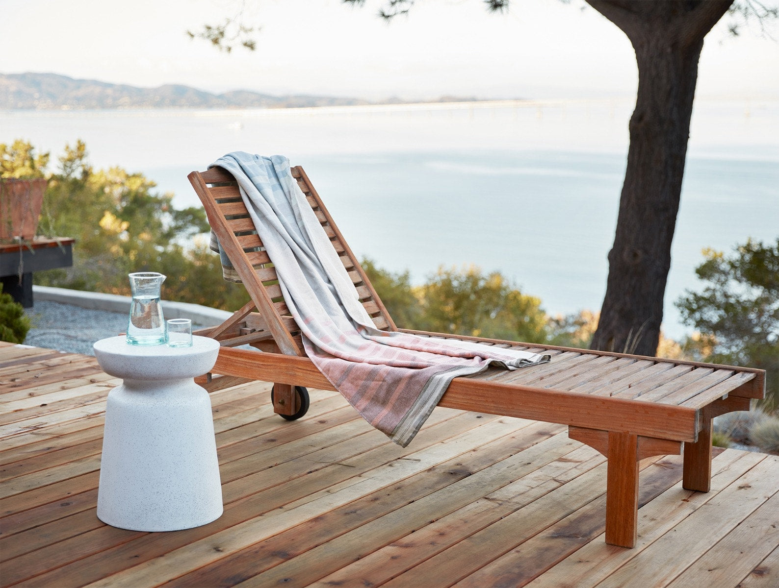 Coyuchi Mediterranean Organic 6 Piece Towel Set, Lake with Sea Spray Stripe