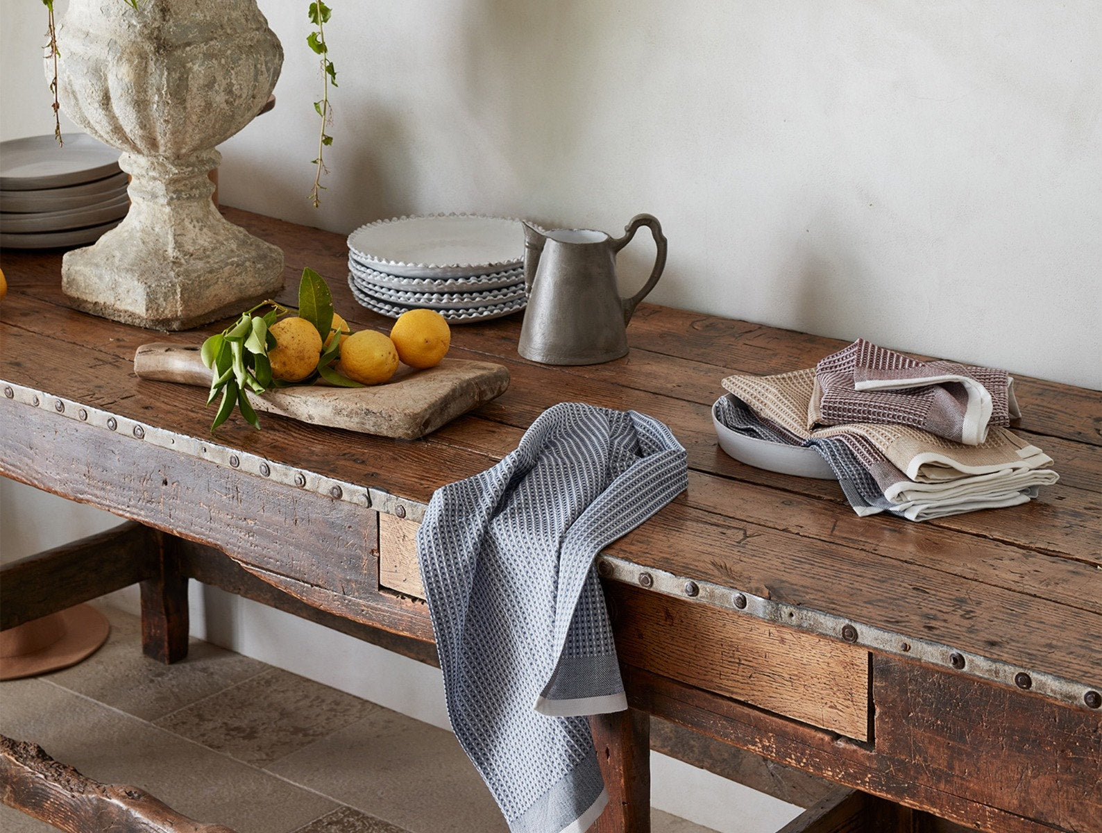 Organic Waffle Kitchen Towels, Set of 6 