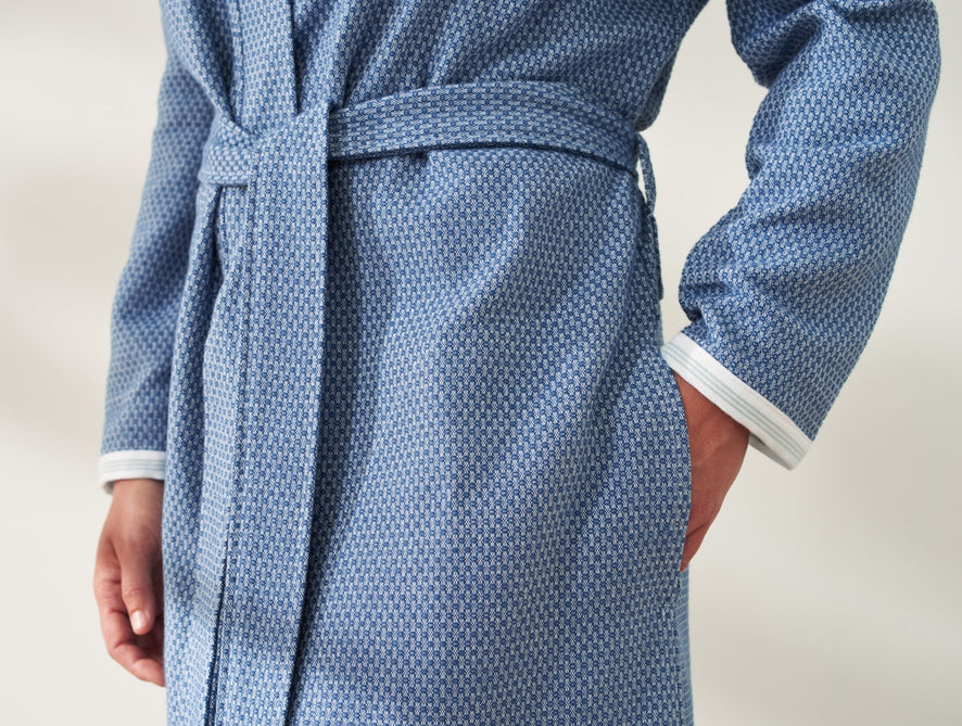 Unisex Mediterranean Organic Modern Robe | Lake