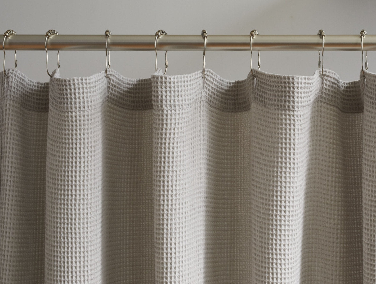 Waffle weave store shower curtain
