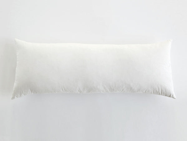 Feather and Down Lumbar Pillow Insert - White, Size 14 x 30, Cotton | The Company Store