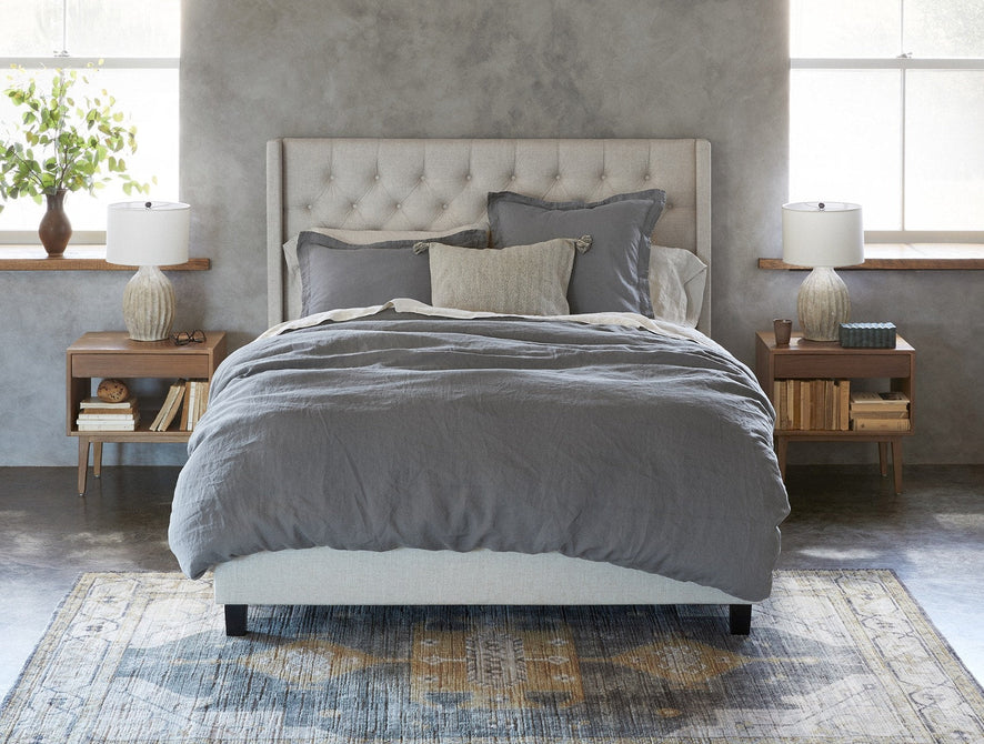 Organic Relaxed Linen Duvet Set | Slate