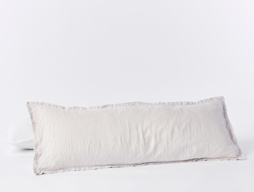 Organic Relaxed Linen Lumbar Pillow Cover | Fog