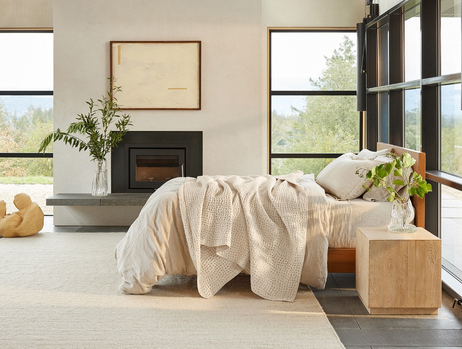 Pebbled Handstitched Organic Quilt