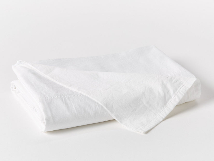 Cloud Soft Organic Sateen Flat Sheets | Alpine White