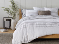 Rippled Stripe Organic Duvet Cover 