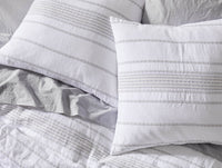 Rippled Stripe Organic Duvet Cover 