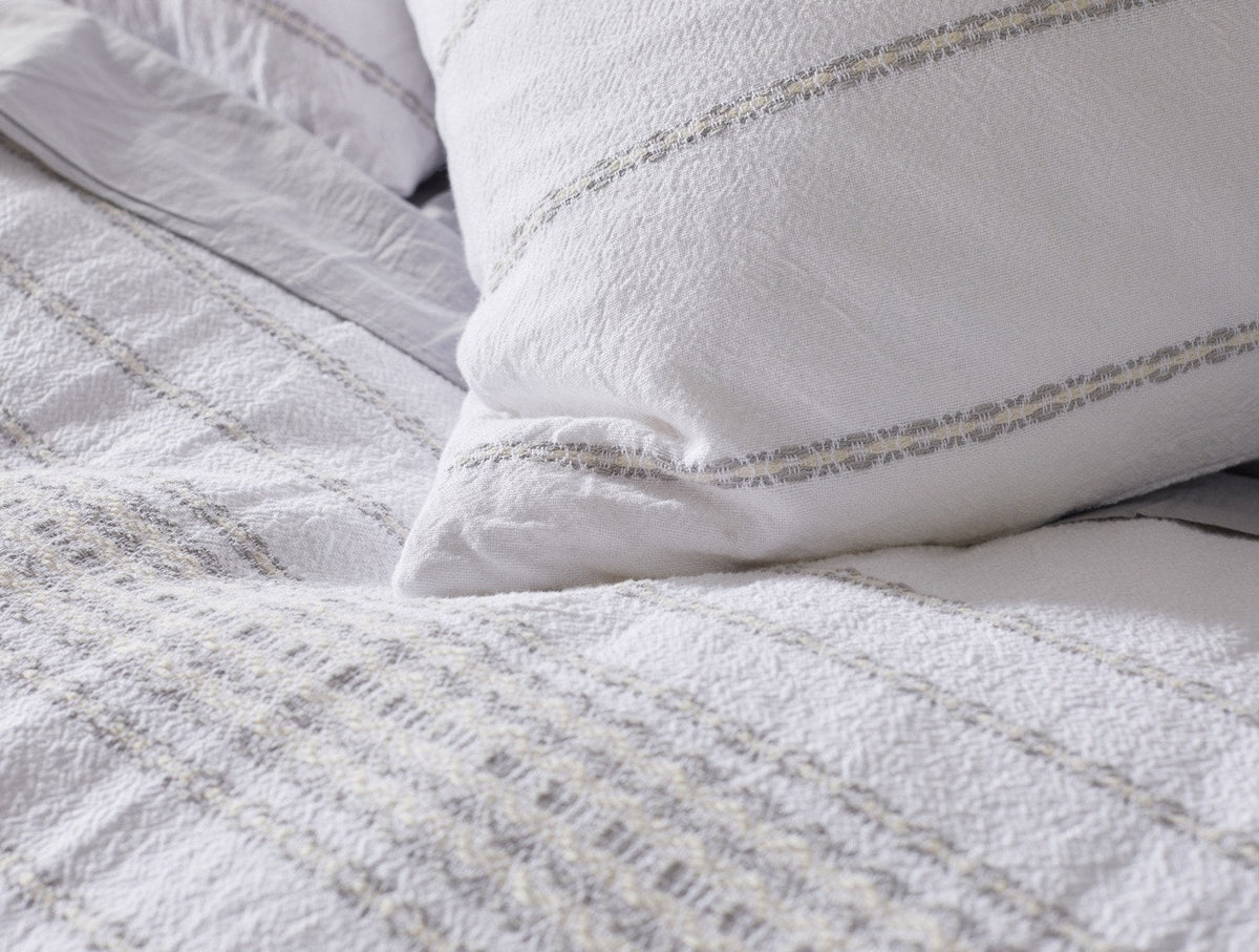 Rippled Stripe Organic Sham - Renewed