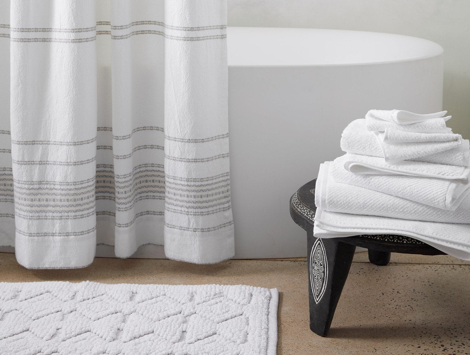 Mosaic Canyon Organic Bath Rug - Renewed