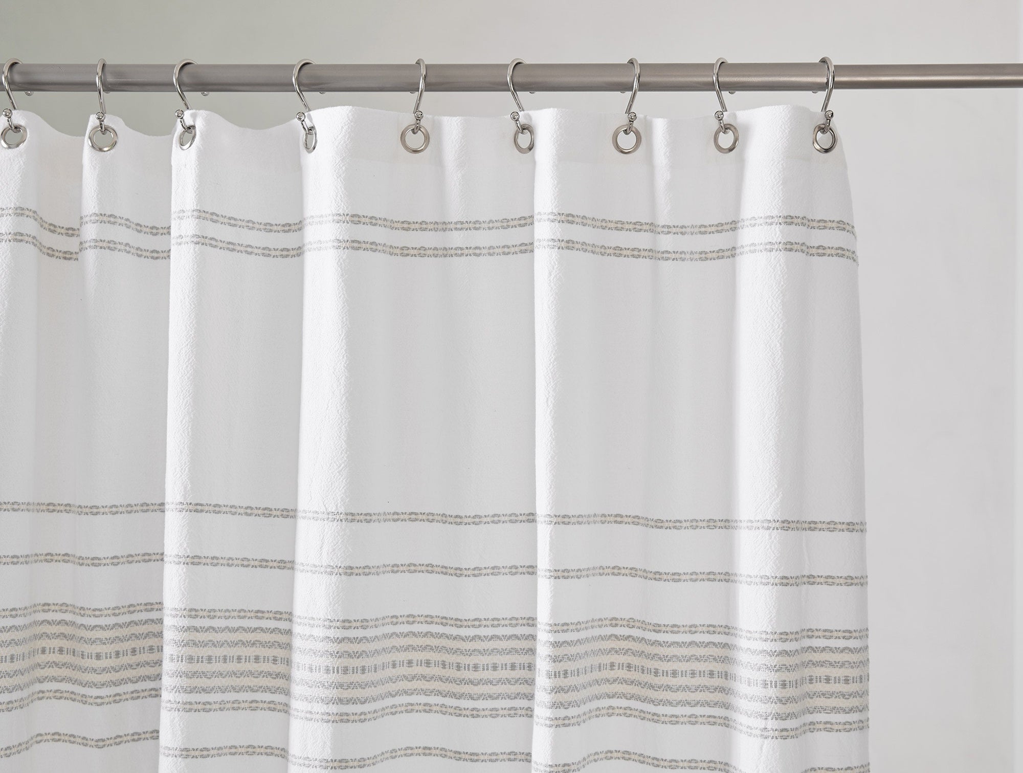 Rippled Stripe Organic Shower Curtain 