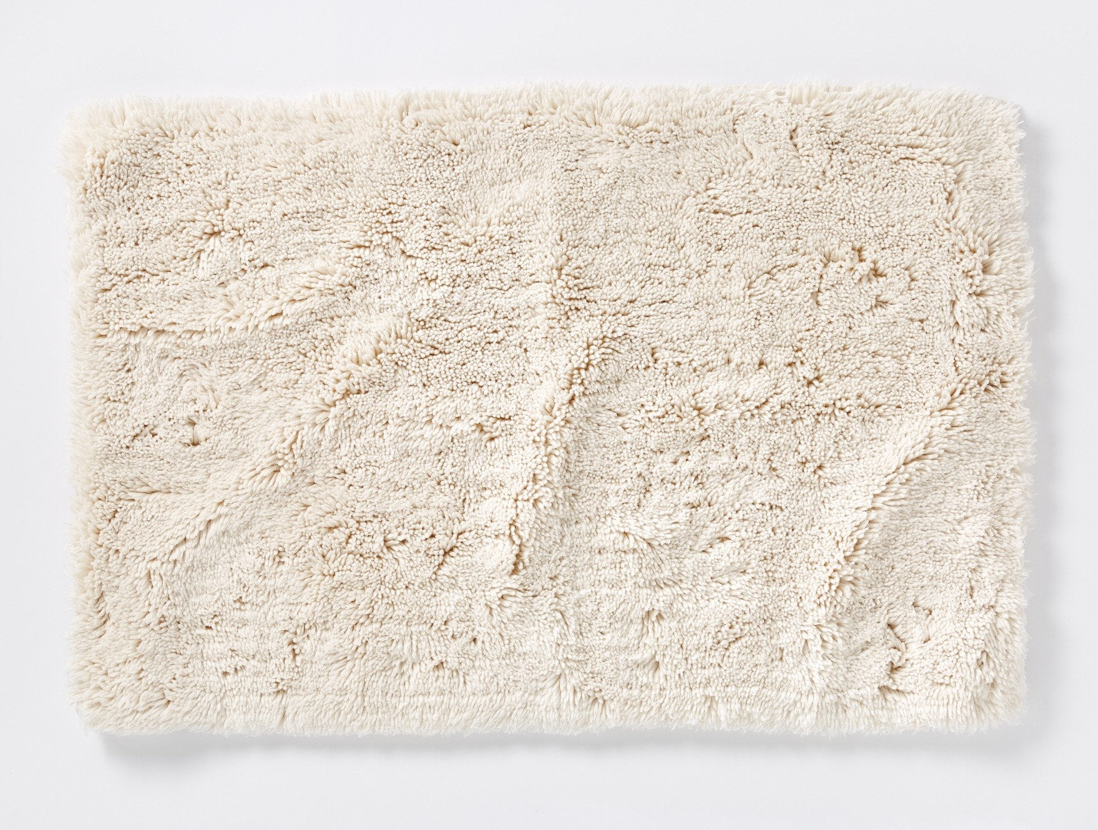 Coyuchi Shag Organic Bath Rug - Alpine White