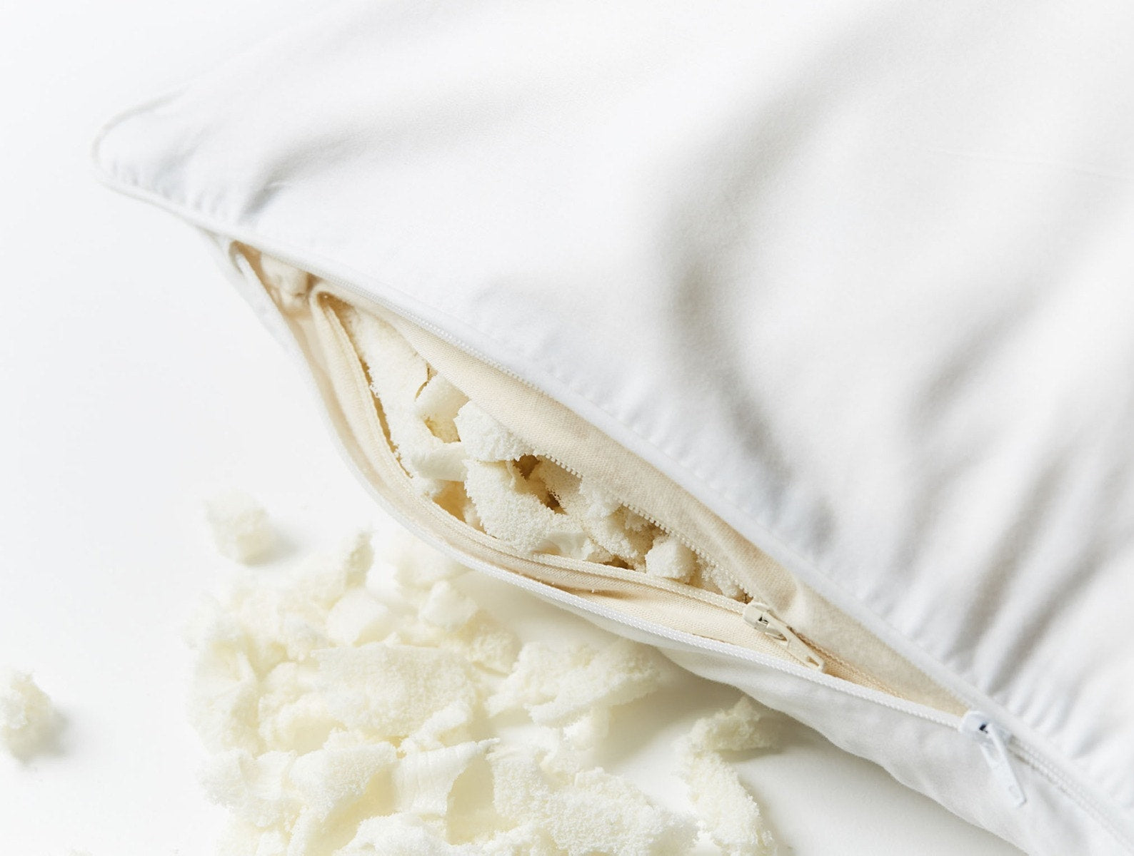Coyuchi Organic Cotton Latex Throw Pillow Undyed