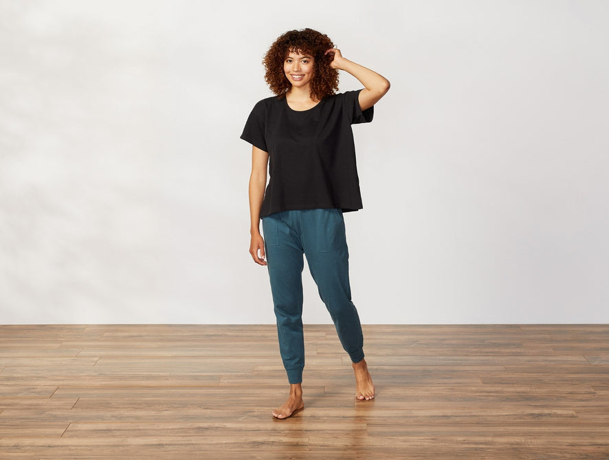 Women's Solstice Organic Boxy Tee | Deep Graphite