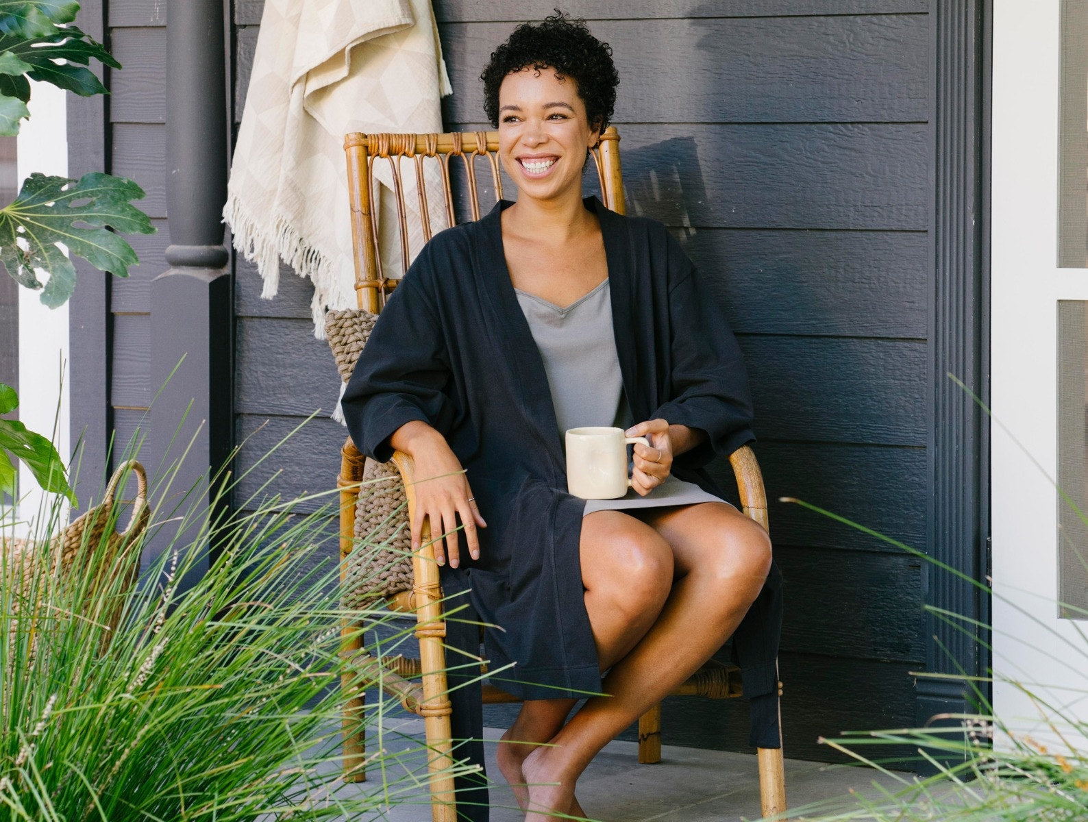 Women's Solstice Organic Short Robe - Renewed