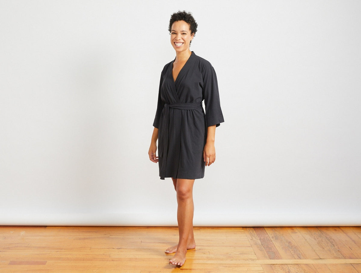 Women's Solstice Organic Short Robe - Renewed