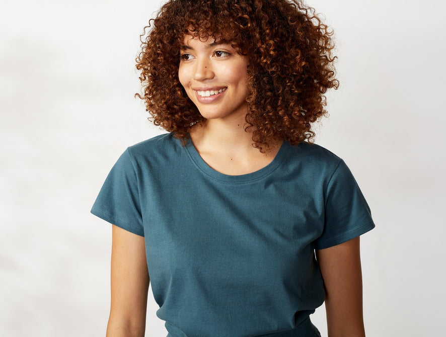 Women’s Solstice Organic Short Sleeve Crew | Aegean