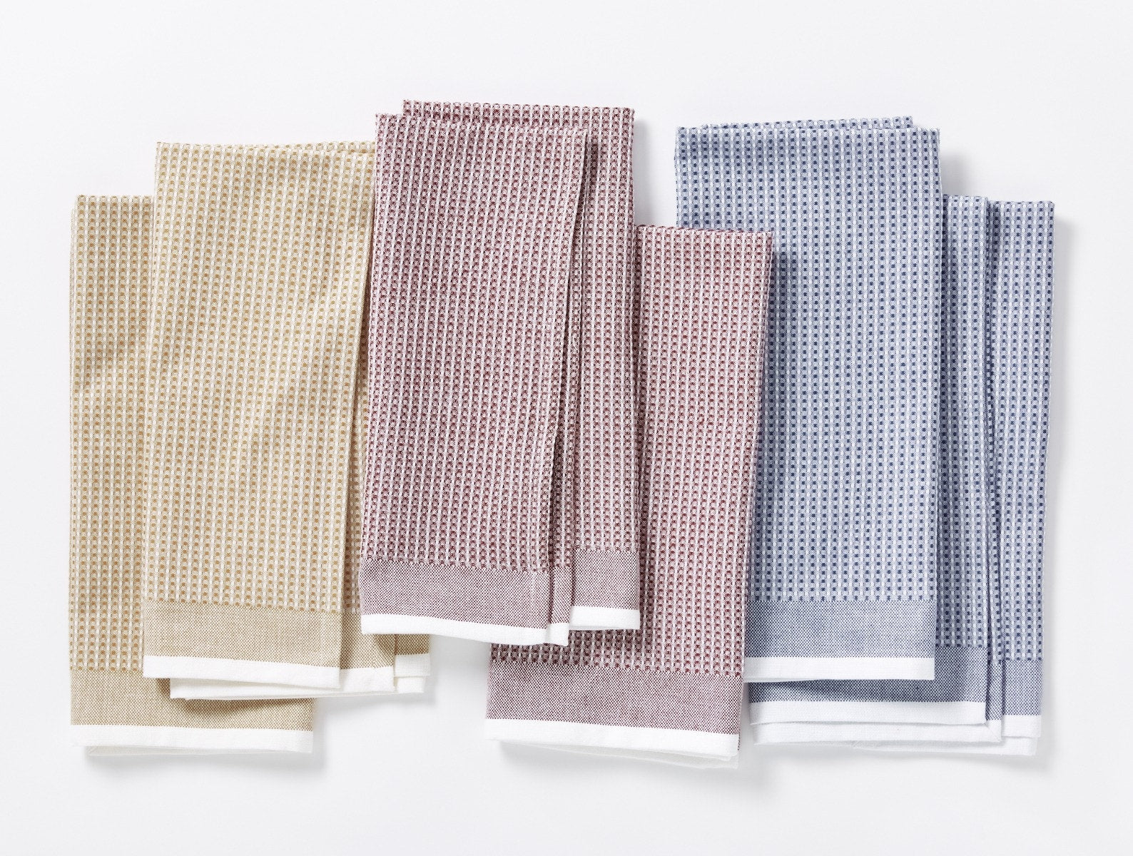 Solid Color Dish Towels, Soft Textured Dish Drying Mats, Waffle