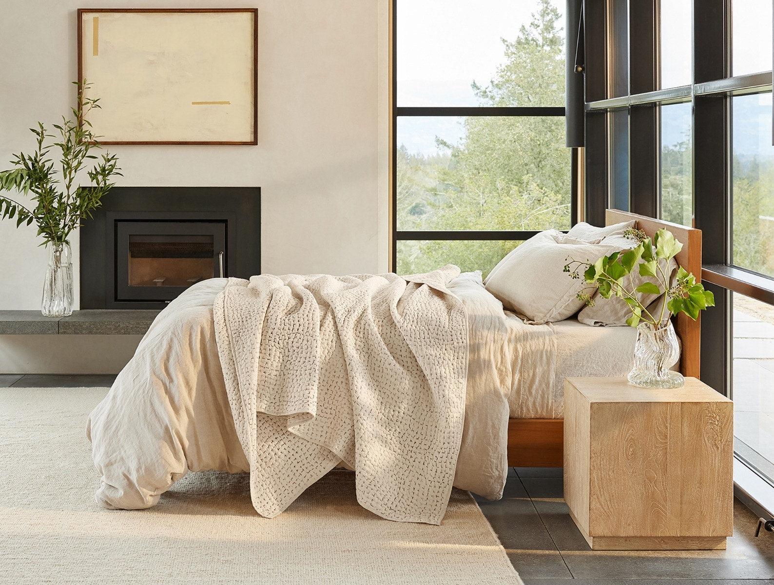 Coyuchi Organic Relaxed Linen Duvet Cover Full/Queen Fog