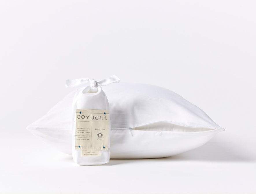 Organic Pillow Protector | White