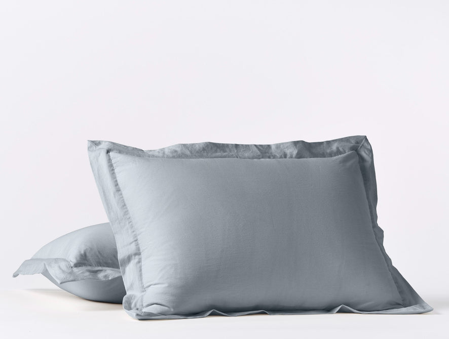 Cloud Soft Organic Sateen Sham | Pale Ocean