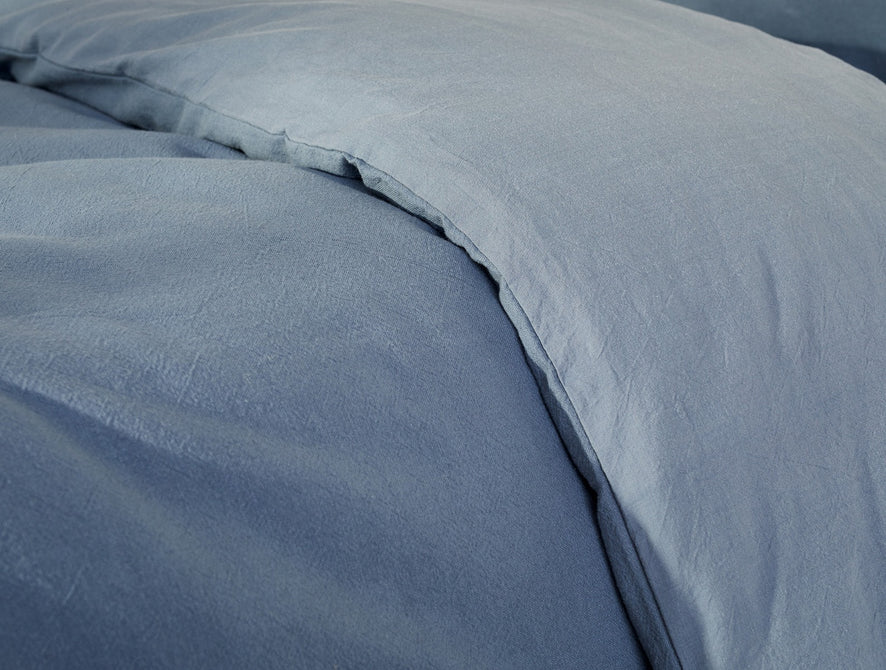 Sonoma Organic Duvet Cover | Soft White w/Shadow Stripe