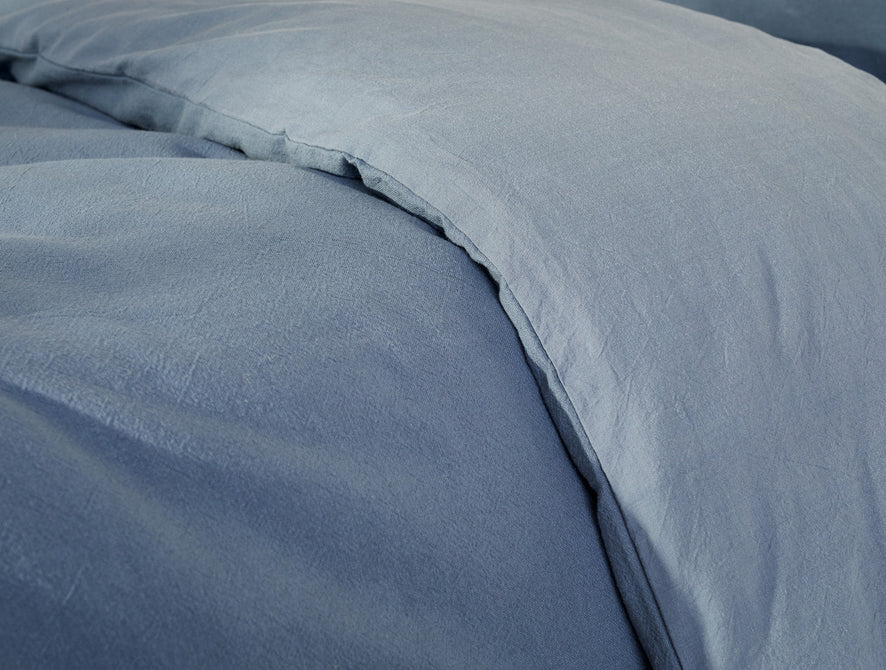 Sonoma Organic Duvet Cover | Aqua w/Undyed