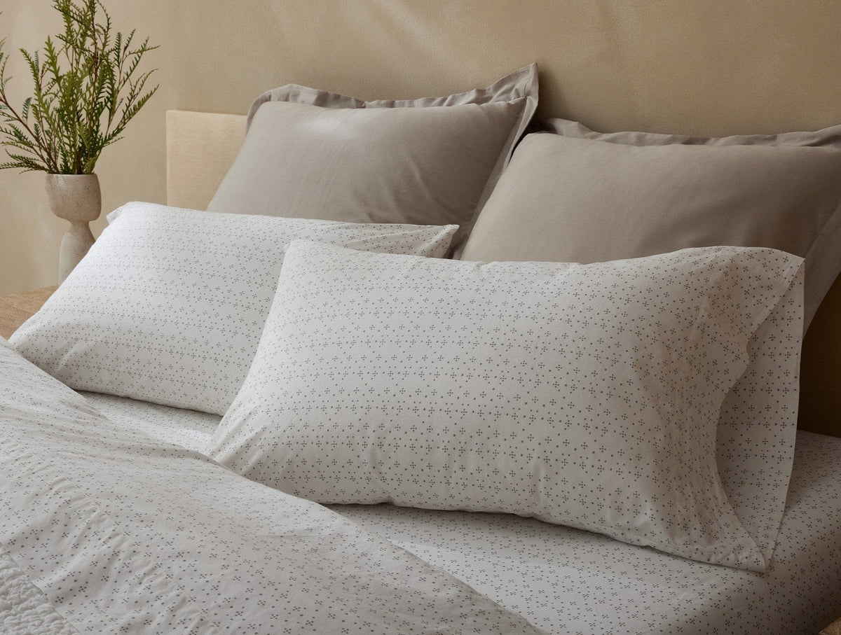 Organic Print Percale Pillowcases - Renewed