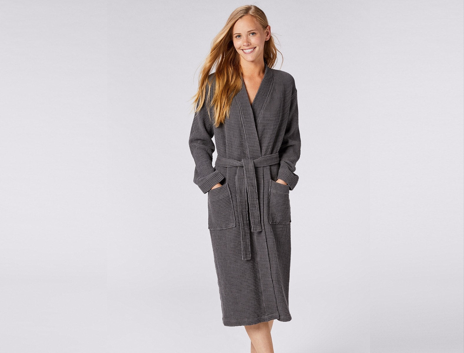 Unisex Organic Waffle Robe - Coyuchi 