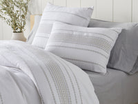 Rippled Stripe Organic Duvet Cover